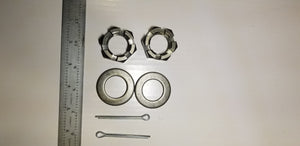 Trailer Axle Spindle Hardware Replacement Kit - Trailer Nut 1", Washers, and Cotter Pins