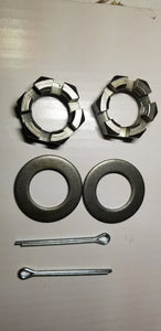Trailer Axle Spindle Hardware Replacement Kit - Trailer Nut 1", Washers, and Cotter Pins
